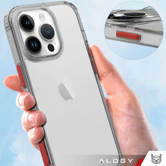 Alogy Protective Case Etui na telefon obudowa ochronna do Apple iPhone 14 Pro Max Czarno-przezroczyste