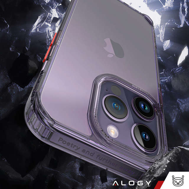 Alogy Protective Case Etui na telefon obudowa ochronna do Apple iPhone 14 Pro Max Czarno-przezroczyste