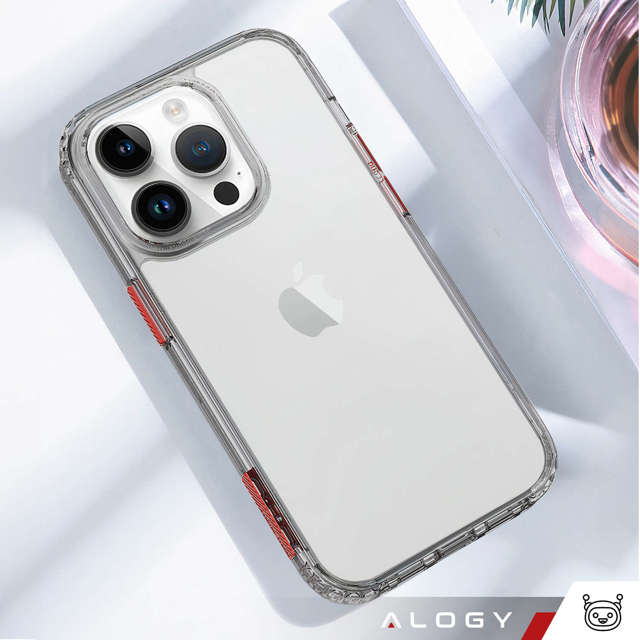 Alogy Protective Case Etui na telefon obudowa ochronna do Apple iPhone 14 Pro Max Czarno-przezroczyste