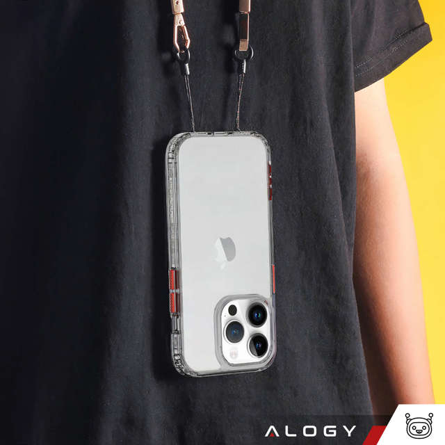 Alogy Protective Case Etui na telefon obudowa ochronna do Apple iPhone 14 Pro Max Czarno-przezroczyste