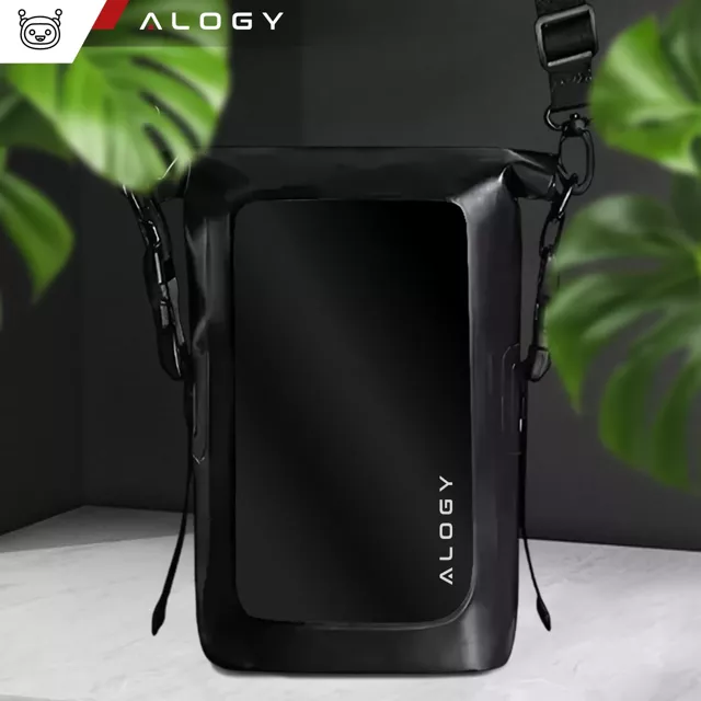 Alogy Sakwa Etui wodoodporne na telefon duża torba worek Case Waterproof Czarne