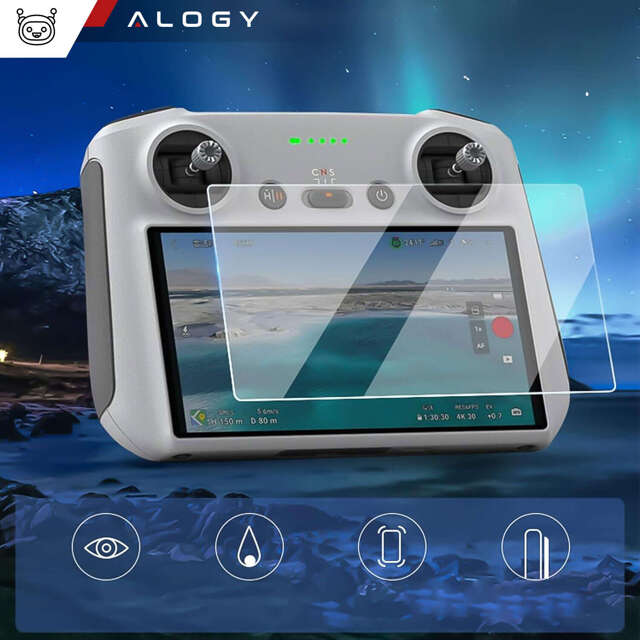 Alogy Screen Protector PRO+ 2x Szkło hartowane do DJI RC / DJI RC 2 - DJI Mini 4 Pro / Air 3 na ekran drona 