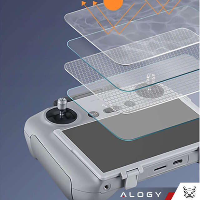 Alogy Screen Protector PRO+ 2x Szkło hartowane do DJI RC / DJI RC 2 - DJI Mini 4 Pro / Air 3 na ekran drona 