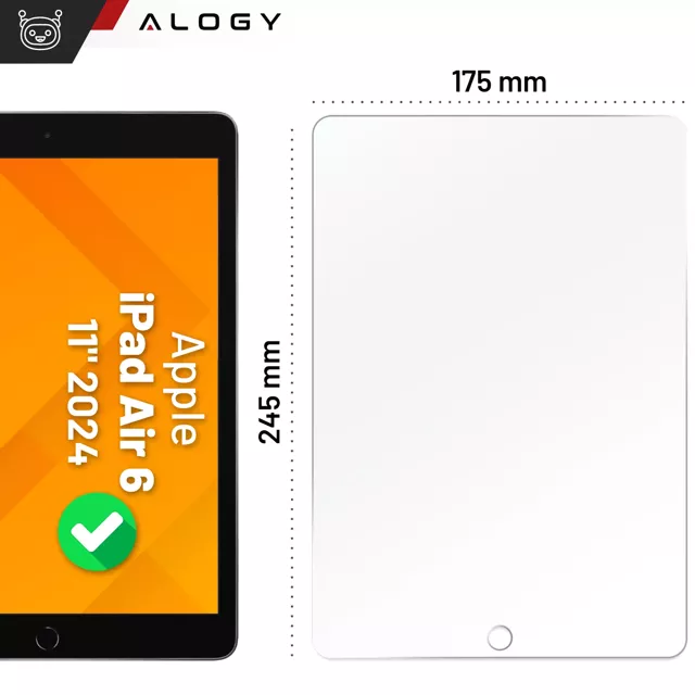 Alogy Screen Protector Pro+ Szkło hartowane do Apple iPad 10.9 10 gen 2022 (A2696/A2757/A2777) 