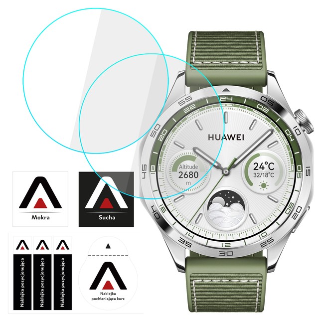 Alogy Screen Protector Watch+ 2x Szkło Hartowane ochronne na smartwatch do Huawei Watch GT4 GT 4 46mm