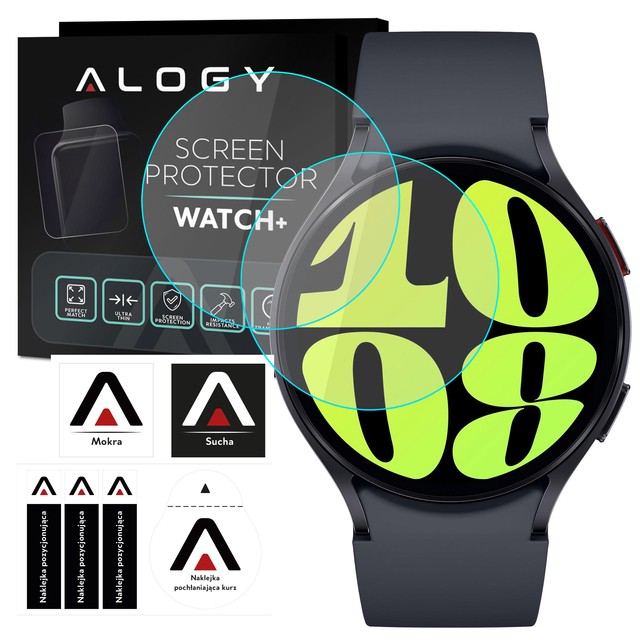 Alogy Screen Protector Watch+ 2x Szkło Hartowane ochronne na smartwatch do Samsung Galaxy Watch 6 44mm