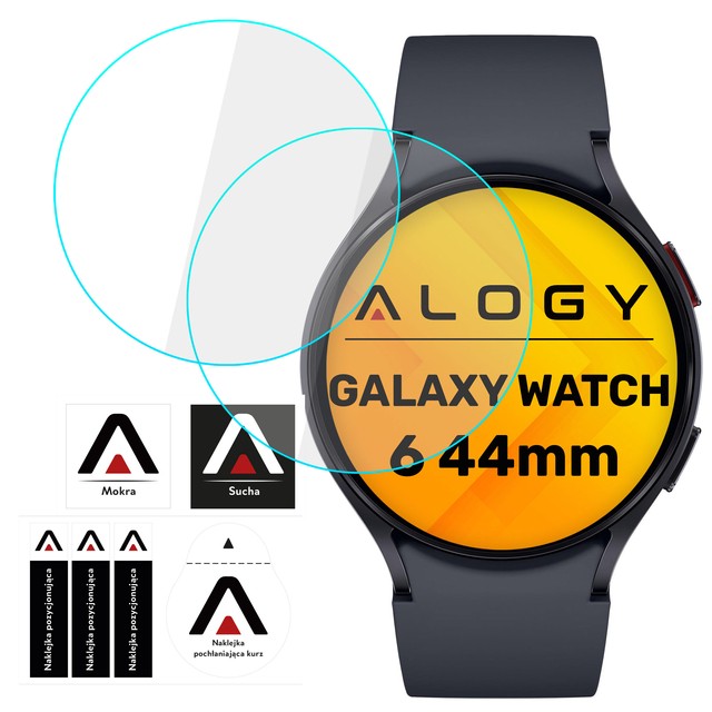 Alogy Screen Protector Watch+ 2x Szkło Hartowane ochronne na smartwatch do Samsung Galaxy Watch 6 44mm