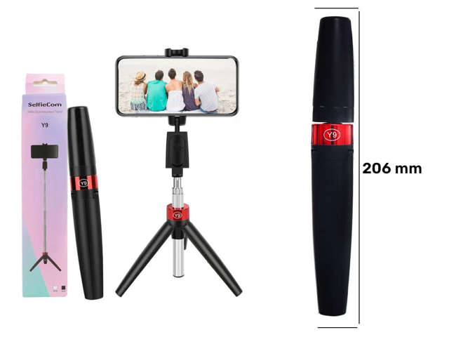 Alogy Selfie stick mini Statyw kijek monopod Czarny