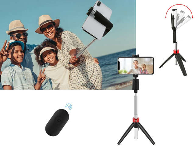 Alogy Selfie stick mini Statyw kijek monopod Czarny