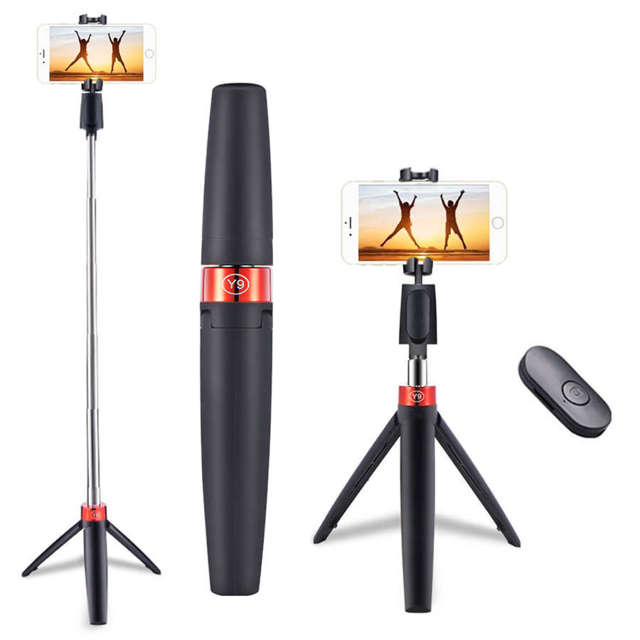 Alogy Selfie stick mini Statyw kijek monopod Czarny