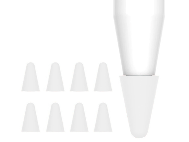 Alogy Silikonowa końcówka x8 nakładka do Apple Pencil 1/2 Biała
