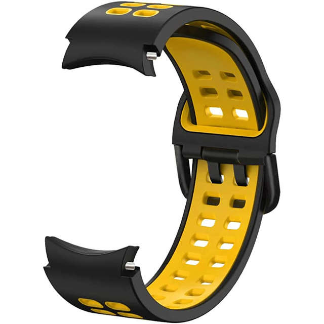 Alogy Soft Band Pasek sportowy Guma do smartwatcha do Samsung Galaxy Watch 4/5 40/42/44/45mm Czarno-żółty