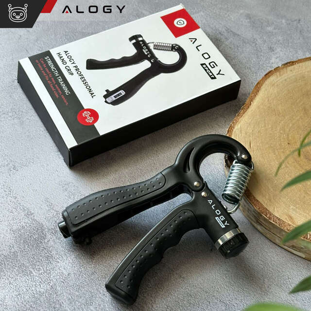 Alogy Sport Ściskacz z regulacją obciążenia i licznikiem Professional Hand Grip Czarny