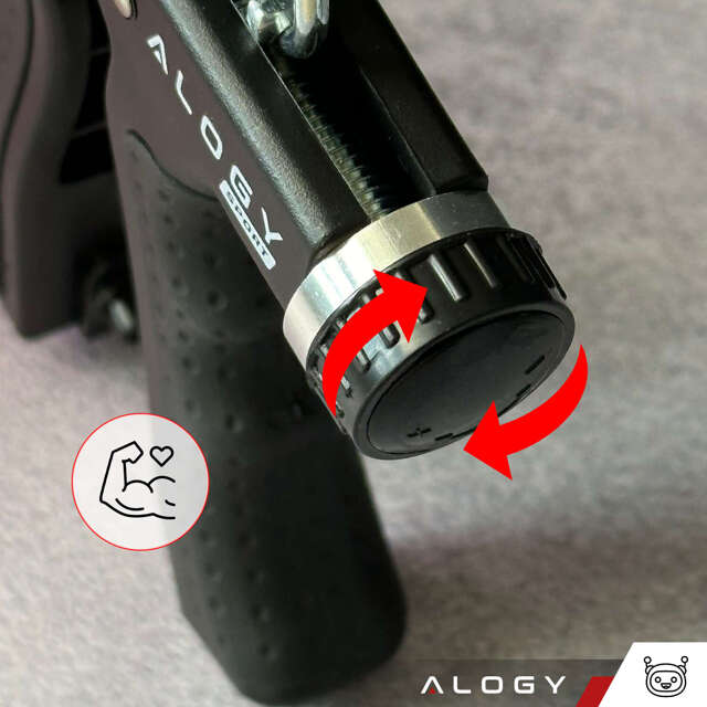 Alogy Sport Ściskacz z regulacją obciążenia i licznikiem Professional Hand Grip Czarny