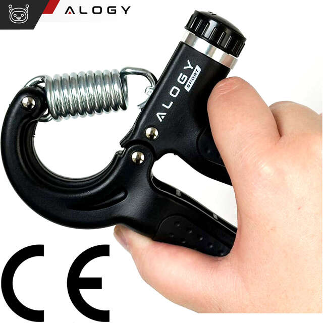 Alogy Sport Ściskacz z regulacją obciążenia i licznikiem Professional Hand Grip Czarny