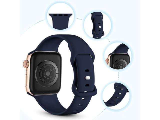 Alogy Sportowy gumowy pasek do smartwatcha do Apple Watch 38/40/41mm Granatowy