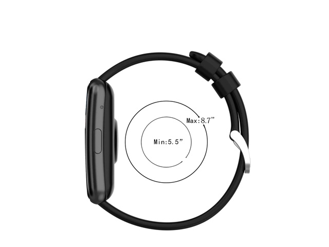 Alogy Sportowy pasek gumowy do Huawei Watch Fit Czarny