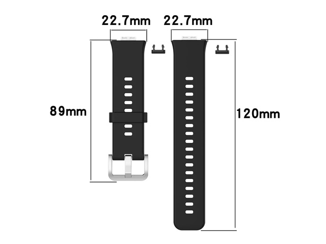 Alogy Sportowy pasek gumowy do Huawei Watch Fit Czarny