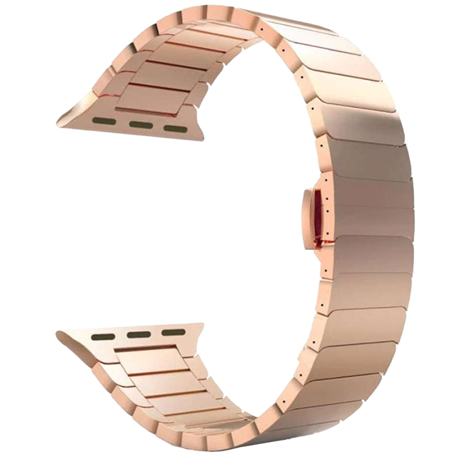 Alogy Stainless Steel Bransoleta do Apple Watch 1/2/3/4/5/6/7/8/SE/Ultra 42/44/45/49mm Różowe Złoto