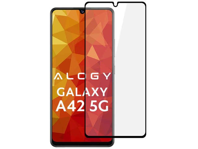 Alogy Szkło do telefonu Full Glue case friendly do Samsung Galaxy A42 5G Czarne