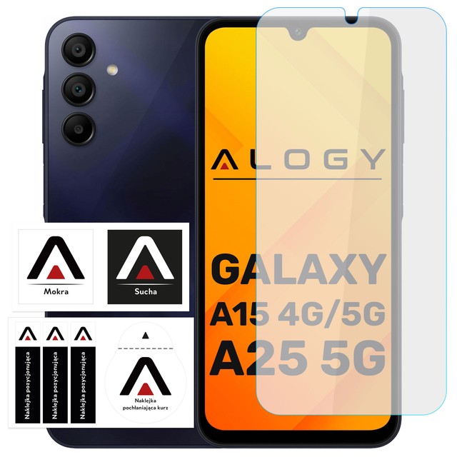 Alogy Szkło hartowane do telefonu na ekran do Samsung Galaxy A25 5G/ A15 4G/5G