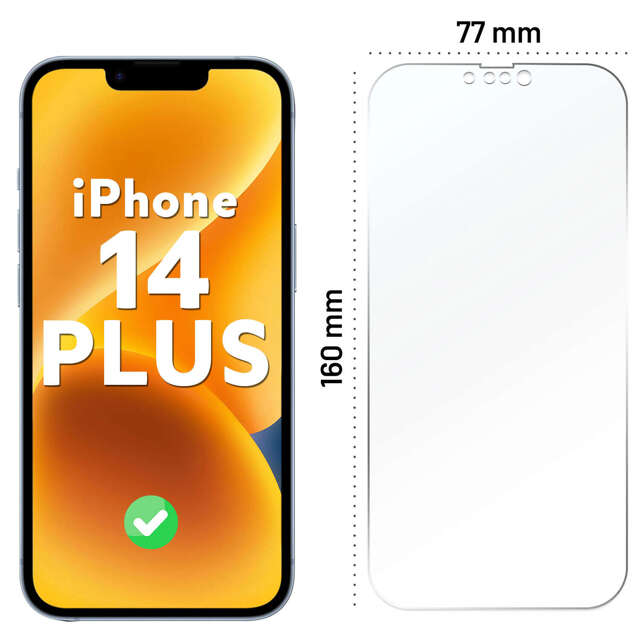 Alogy Szkło hybrydowe do Apple iPhone 14 Plus na cały ekran Flexi Full Glass 9H ochrona na cały ekran