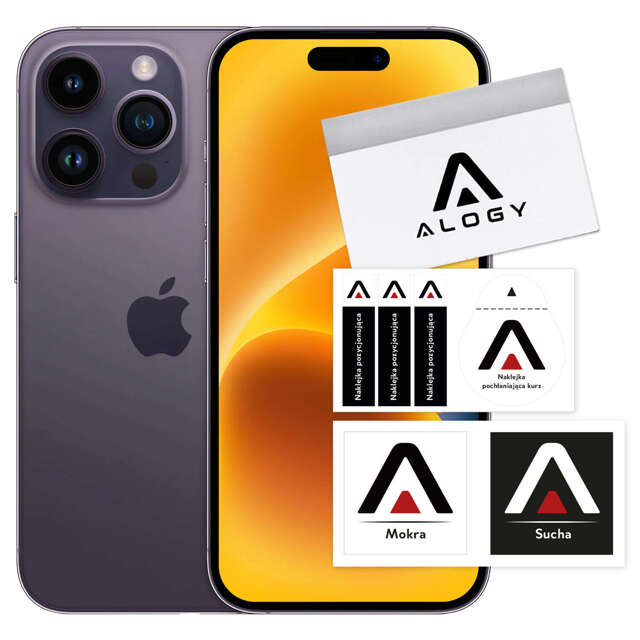 Alogy Szkło hybrydowe do Apple iPhone 14 Pro Max na cały ekran Flexi Full Glass 9H ochrona na cały ekran