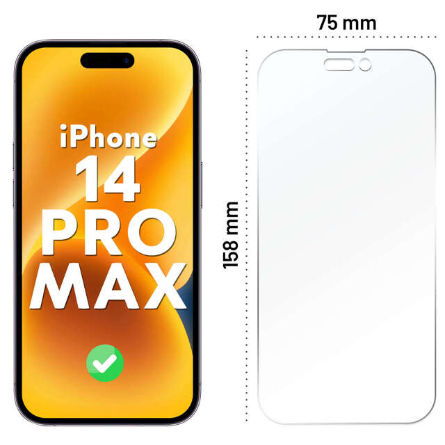 Alogy Szkło hybrydowe do Apple iPhone 14 Pro Max na cały ekran Flexi Full Glass 9H ochrona na cały ekran