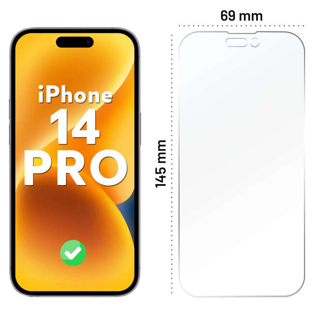 Alogy Szkło hybrydowe do Apple iPhone 14 Pro na cały ekran Flexi Full Glass 9H ochrona na cały ekran