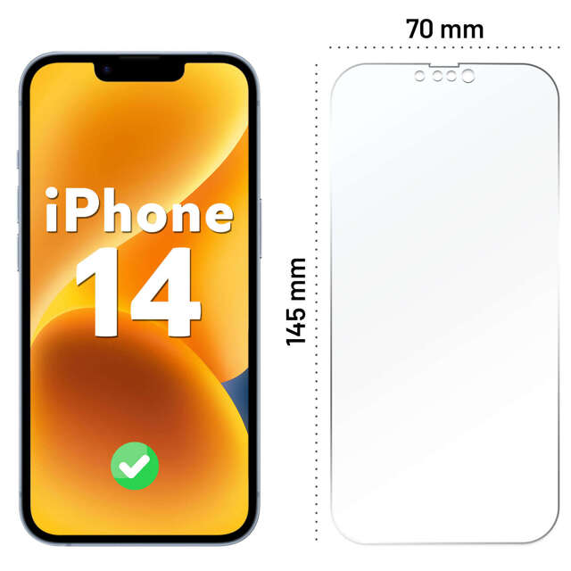 Alogy Szkło hybrydowe do Apple iPhone 14 na cały ekran Flexi Full Glass 9H ochrona na cały ekran