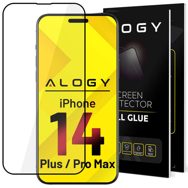 Alogy Szkło na ekran Full Glue case friendly do Apple iPhone 14 Plus / 14 Pro Max