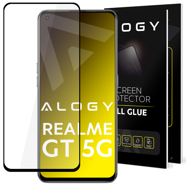 Alogy Szkło na ekran Full Glue case friendly do Realme GT 5G Czarne