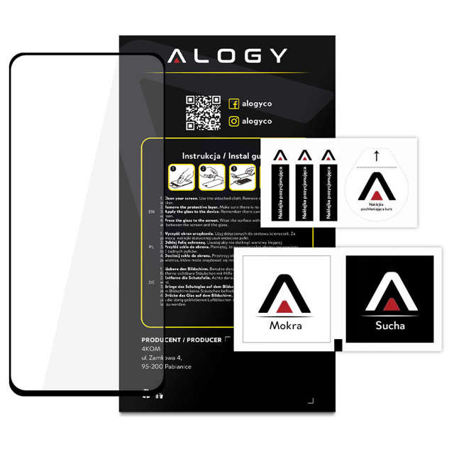 Alogy Szkło na ekran Full Glue case friendly do Realme GT 5G Czarne