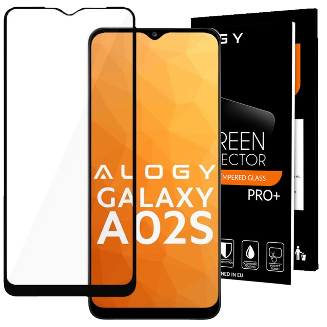 Alogy Szkło na ekran Full Glue case friendly do Samsung Galaxy A02s/ A03s 164mm Czarne