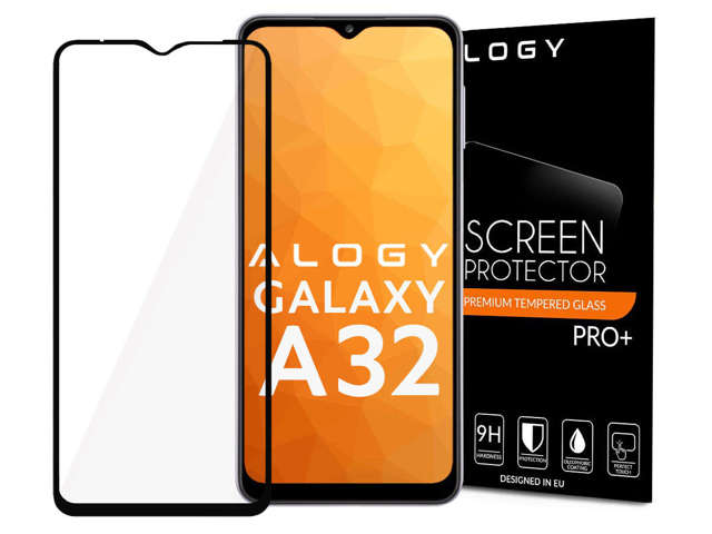 Alogy Szkło na ekran Full Glue case friendly do Samsung Galaxy A32 5G Czarne