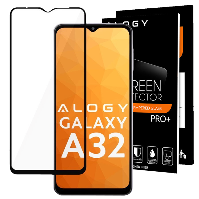 Alogy Szkło na ekran Full Glue case friendly do Samsung Galaxy A32 5G Czarne