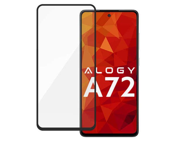 Alogy Szkło na ekran Full Glue case friendly do Samsung Galaxy A72 Czarne