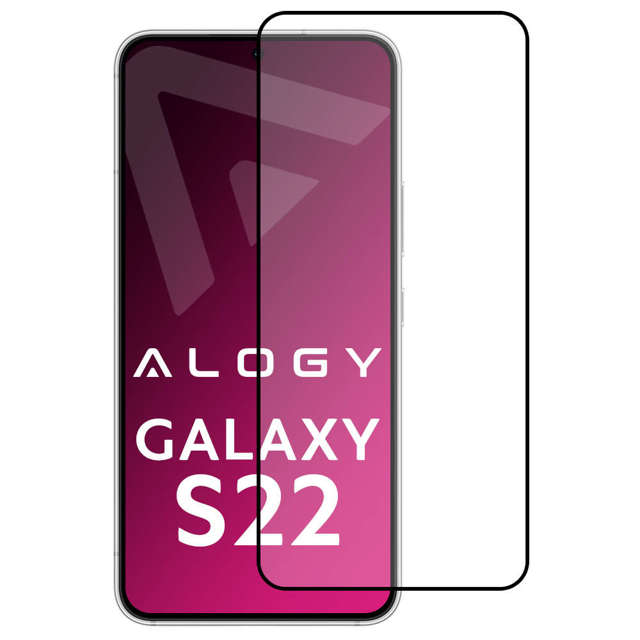 Alogy Szkło na ekran Full Glue case friendly do Samsung Galaxy S22 Czarne