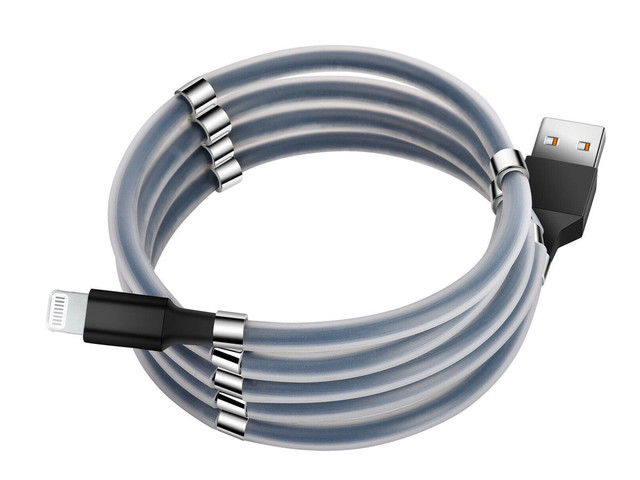Alogy Szybki Kabel magnetyczny USB do Lightning 2.4A 100cm Czarny