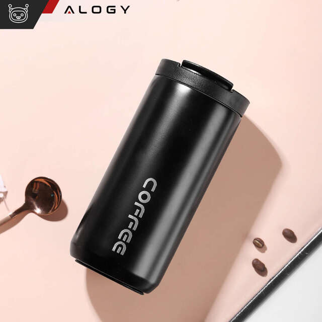 Alogy Termos kubek termiczny Simple Thermal Cup 400ml Czarny