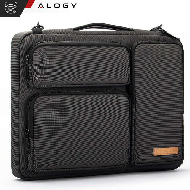 Alogy Torba Etui na MacBooka, laptopa, tableta 15.6" z paskiem na ramię Czarna