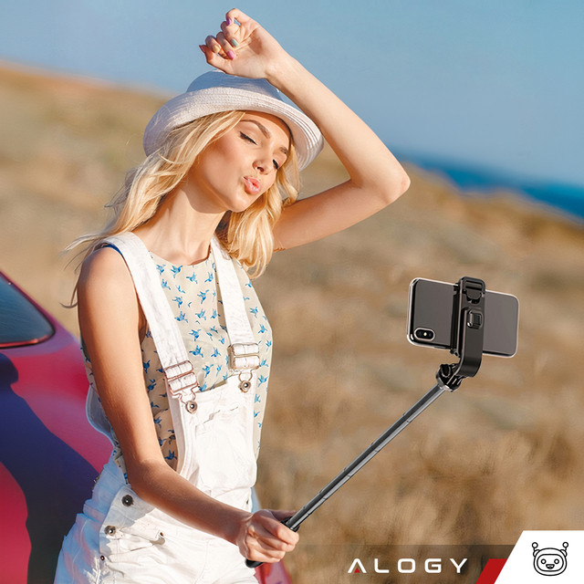Alogy Uchwyt do telefonu aparatu GoPro Selfie Stick Tripod Bluetooth