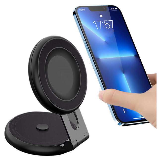 Alogy Uchwyt na telefon magnetyczny samochodowy podstawka Magnetic Smart Phone mocowanie boczne Czarny