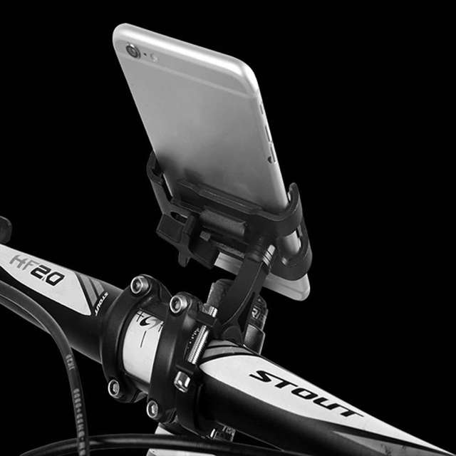 Alogy Uchwyt rowerowy Metal Bike Holder do telefonu na kierownicę do roweru motocykla hulajnogi Czarny