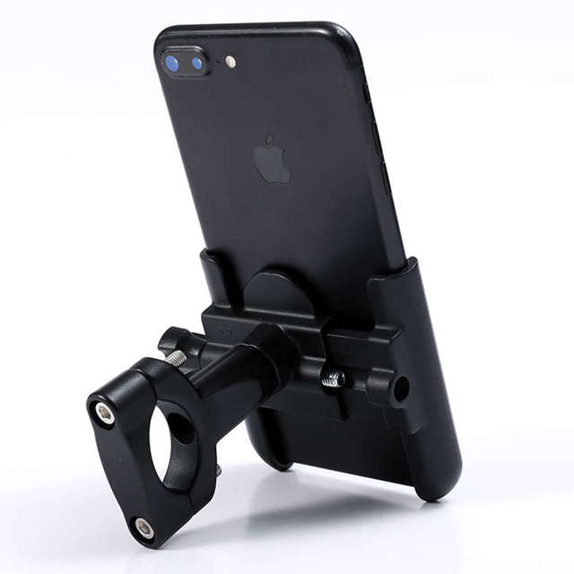 Alogy Uchwyt rowerowy Metal Bike Holder do telefonu na kierownicę do roweru motoru hulajnoga Czarny