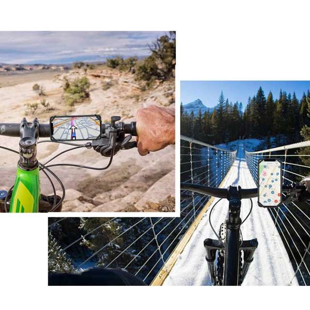 Alogy Uchwyt rowerowy Spider TPU Bike Holder do telefonu Silikonowy na rower motor hulajnoga quad Czarny