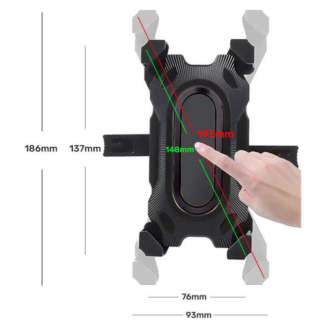 Alogy Uchwyt rowerowy na rower One Touch Bike Holder do telefonu na kierownicę