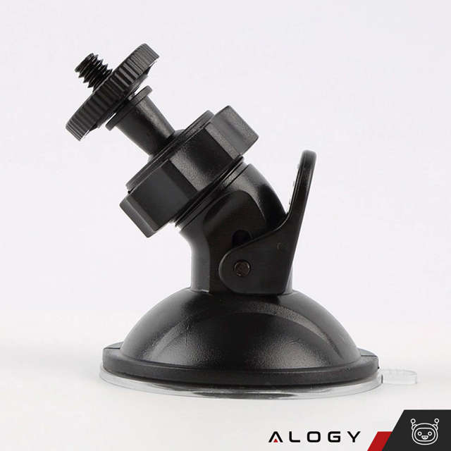 Alogy Uchwyt samochodowy Car Holder z montażem dla GoPro Adapter przyssawka Czarny