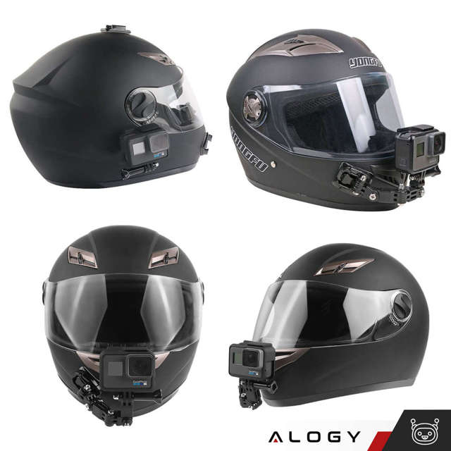 Alogy Zestaw akcesoriów montażowych 20w1 na kask do kamer sportowych GoPro, DJI, Insta360, SJCam, Eken 