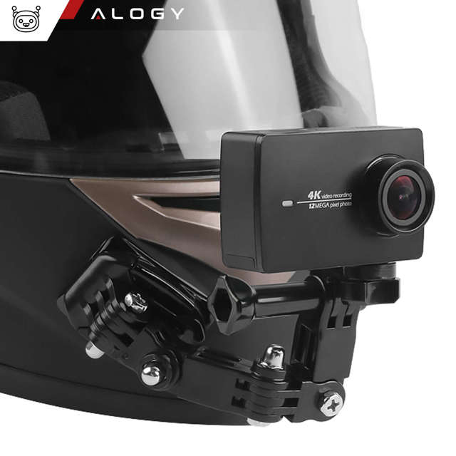 Alogy Zestaw akcesoriów montażowych 20w1 na kask do kamer sportowych GoPro, DJI, Insta360, SJCam, Eken 